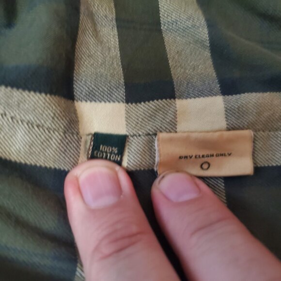 C C Filson Green Large Field Flannel Lined *Damage Missing Button* Jacket A6 - Picture 10 of 10